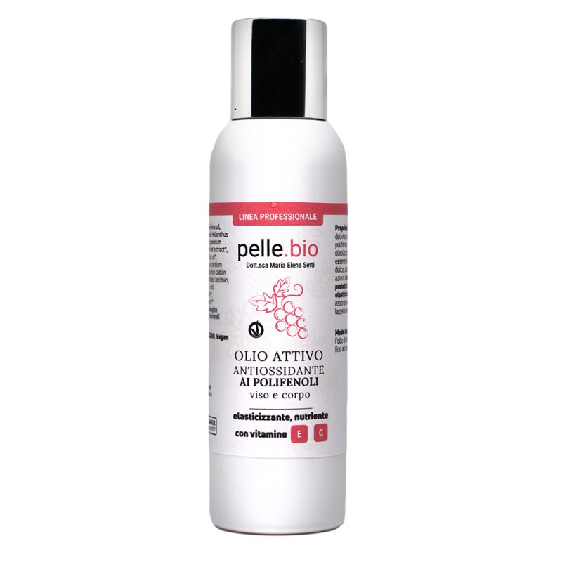 Olio Attivo Antiossidante Polifenoli Viso Corpo con Vitamine C E 125 ml