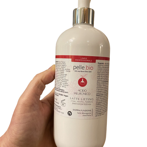Acido Ialuronico Latte Detergente Lifting Viso Occhi e Labbra 500 ml