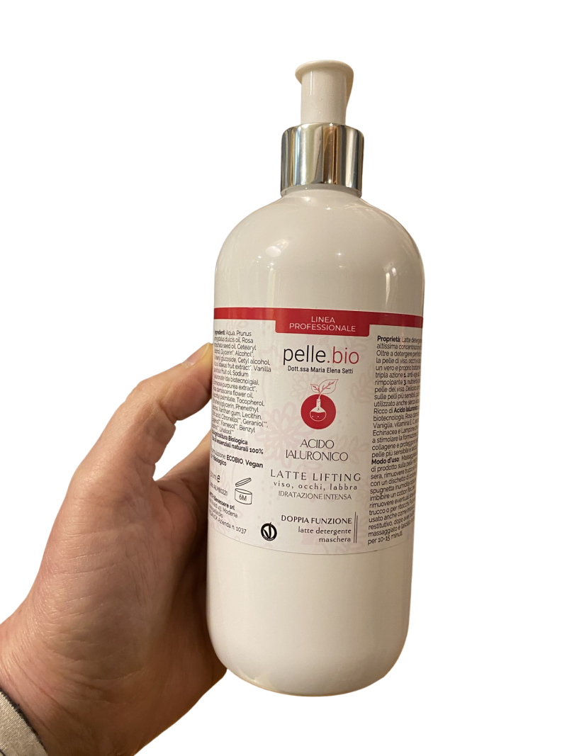 Acido Ialuronico Latte Detergente Lifting Viso Occhi e Labbra 500 ml